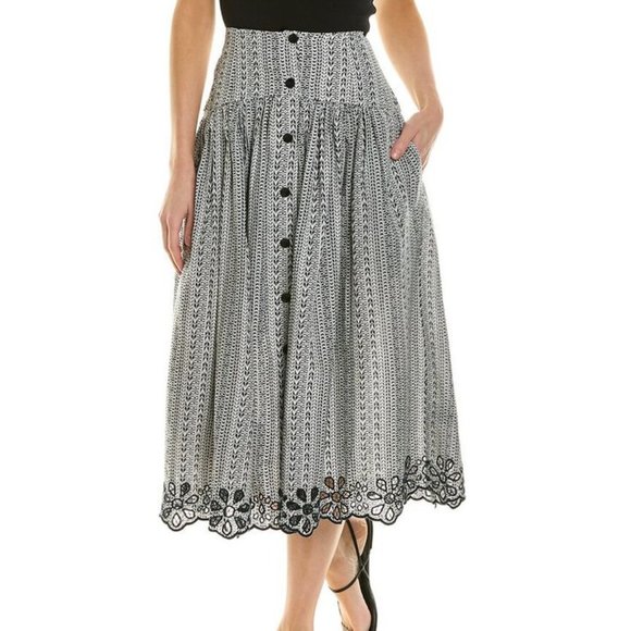 Joie Dresses & Skirts - ***NWT*** JOIE " BRIXERLY"  LINEN-BLEND SKIRT BLACK/WHITE Sz 0